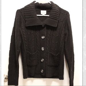 Black knit sweater